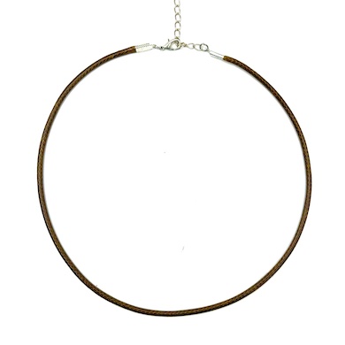 100pcs 3mm Brown Twisted Design Leather Look Necklace Cord 